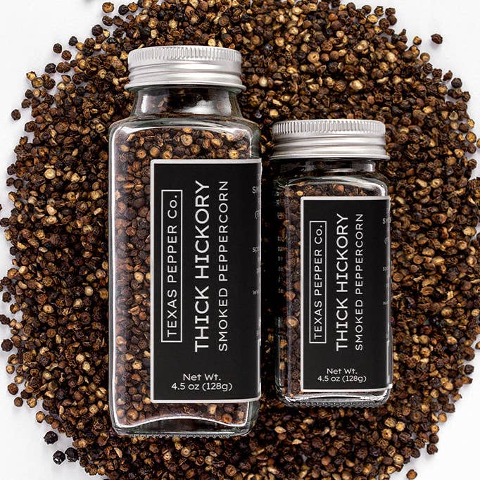 Thick Hickory Smoked Peppercorn for wholesale by Texas Salt Co