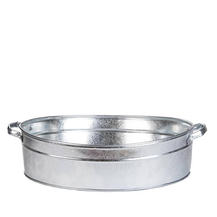 Esschert Design USA - Wholesale Bucket/Pail - Old Zinc Oval Tub, 21 L - Large