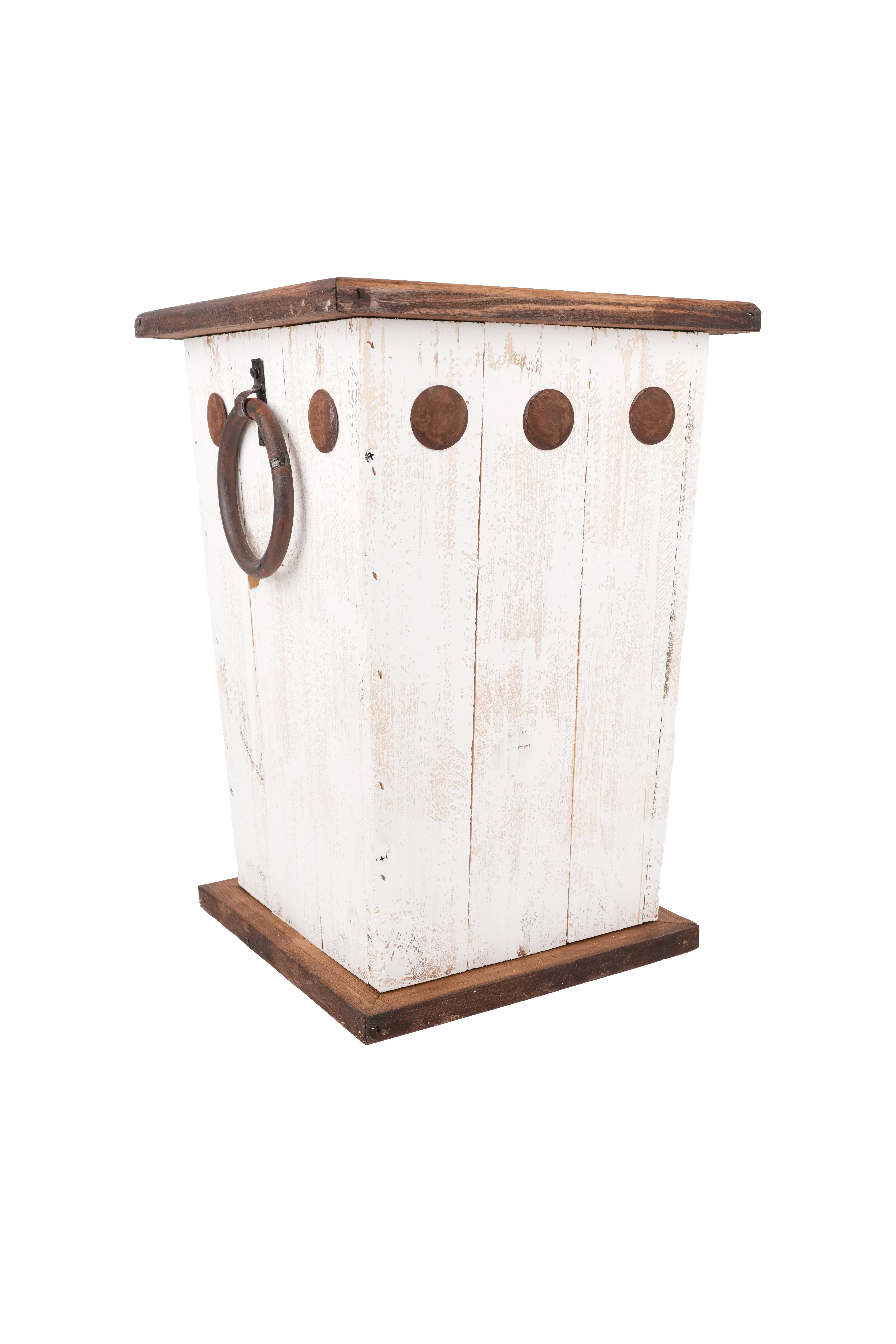 My Amigos Imports - Vente Jardinière - Jardinière rustique en bois avec poignées style ferme Midland - blanche5