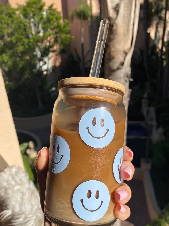 Smiley Face Beer Can Glass for wholesale by somethingcutebygigi