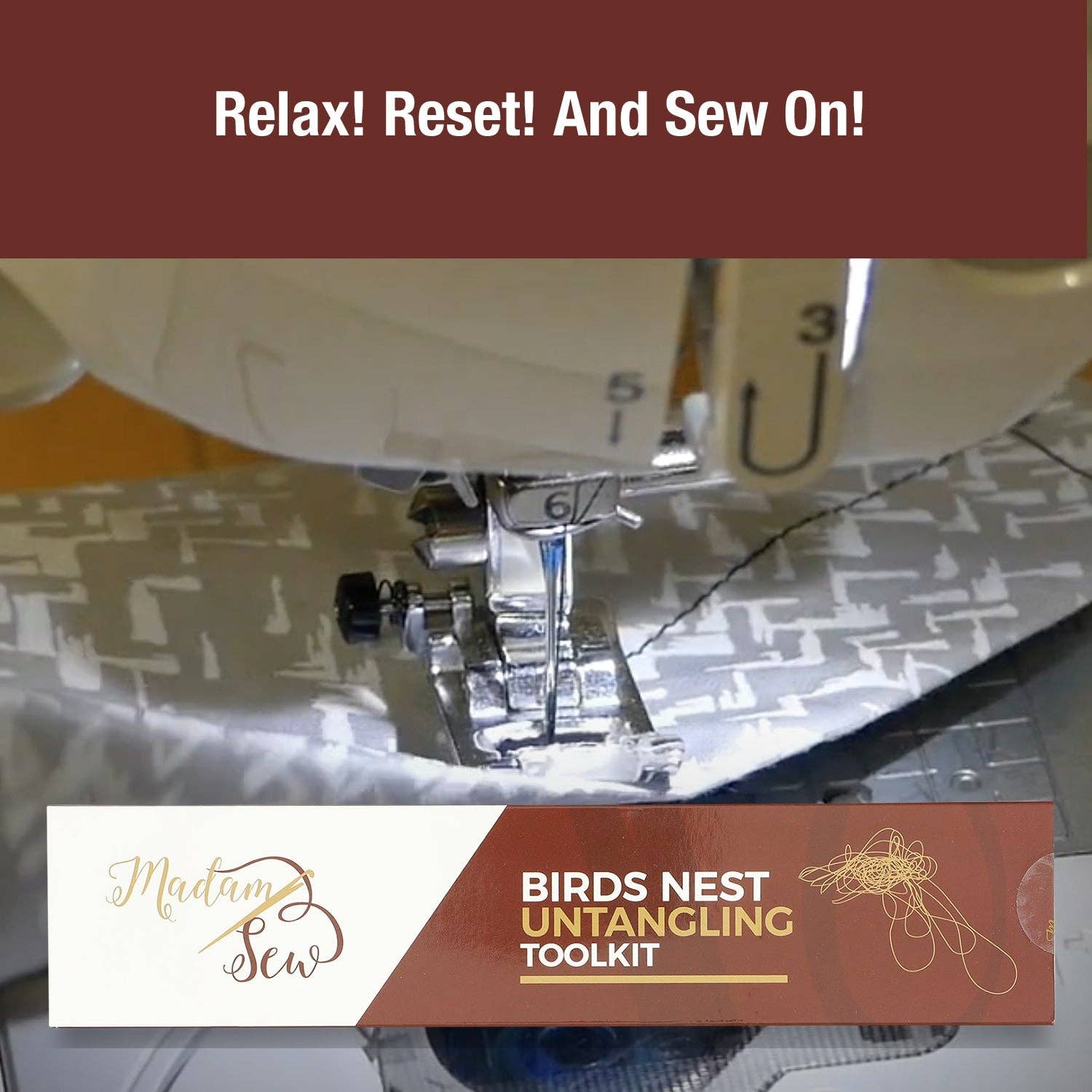 Madam Sew - Wholesale Embroidery/Cross Stitch Supplies - Birds Nest Toolkit - Your Way out of Sewing Machine Birdnesting4