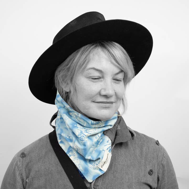 Maskdanna by Califortunate - Wholesale Protective Face Mask/Shield - MASKDANNA LIGHT BLUE COWBOY4