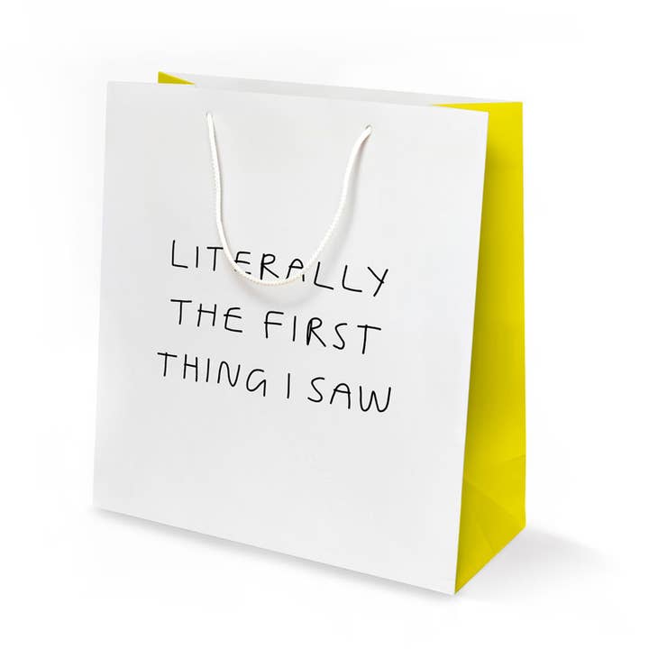 Literally Humor Gift Bag for wholesale by Redback Cards - ALL duties and tariffs paid
