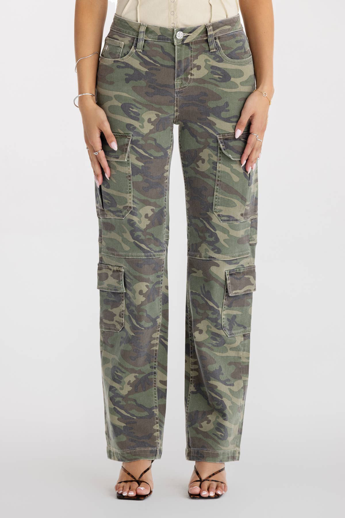 Miss Me - Wholesale Jeans - Women's - M2373G- MID RISE CARGO JEANS2