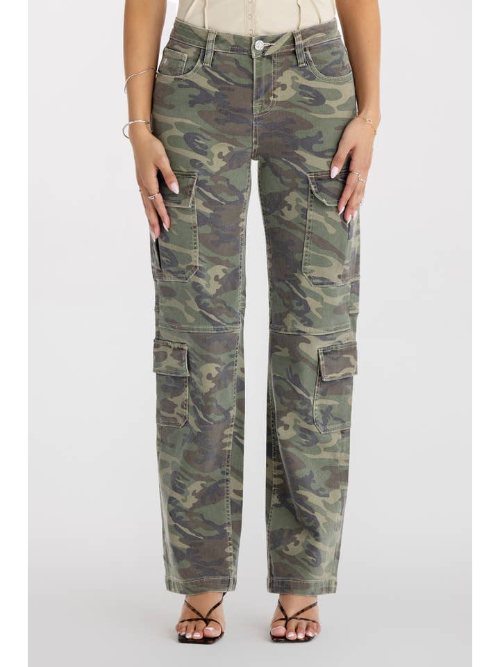 Miss Me - Wholesale Jeans - Women's - M2373G- MID RISE CARGO JEANS2