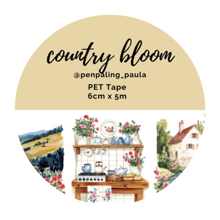 Country Bloom - Cinta PET PRE-CORTADA para venta al por mayor de Penpaling Paula