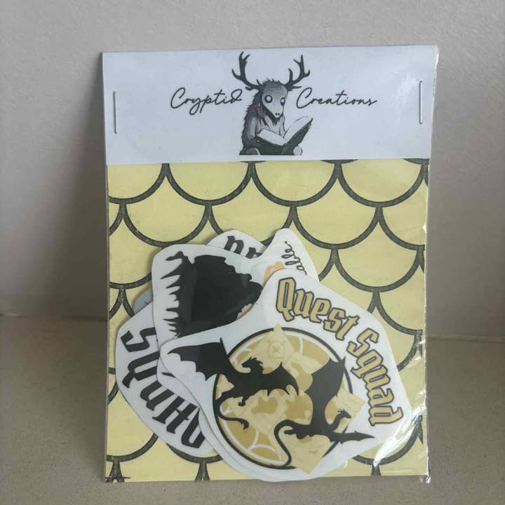 Cryptid Creations - Vendita all'ingrosso Adesivo - Pacchetto da 5 adesivi in vinile ufficialmente autorizzati di Fourth Wing