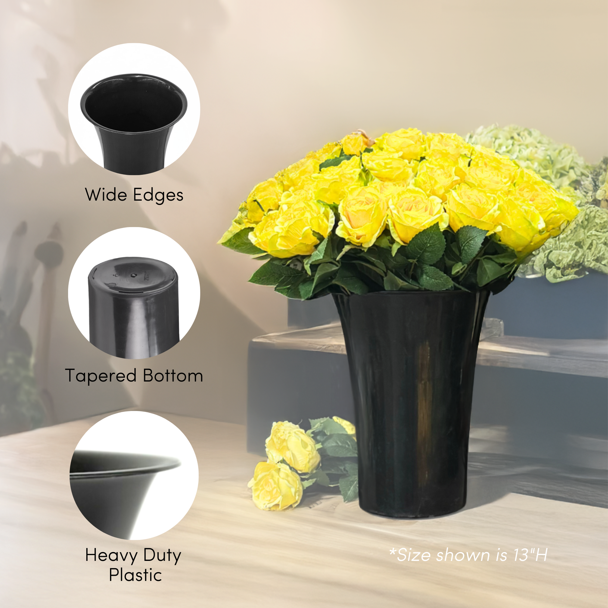 Jacobson - Wholesale Storage Bin - Standing Floral Storage Bucket - Box of 62