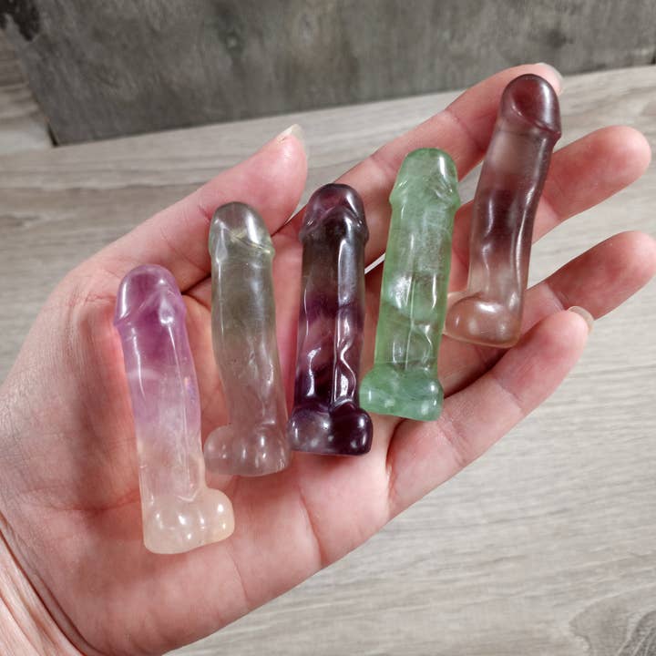 Keystone Crystals – wholesale Dekorativ statyett – Fluorit fallisk skulptur – Kristallfigur för detaljhandel