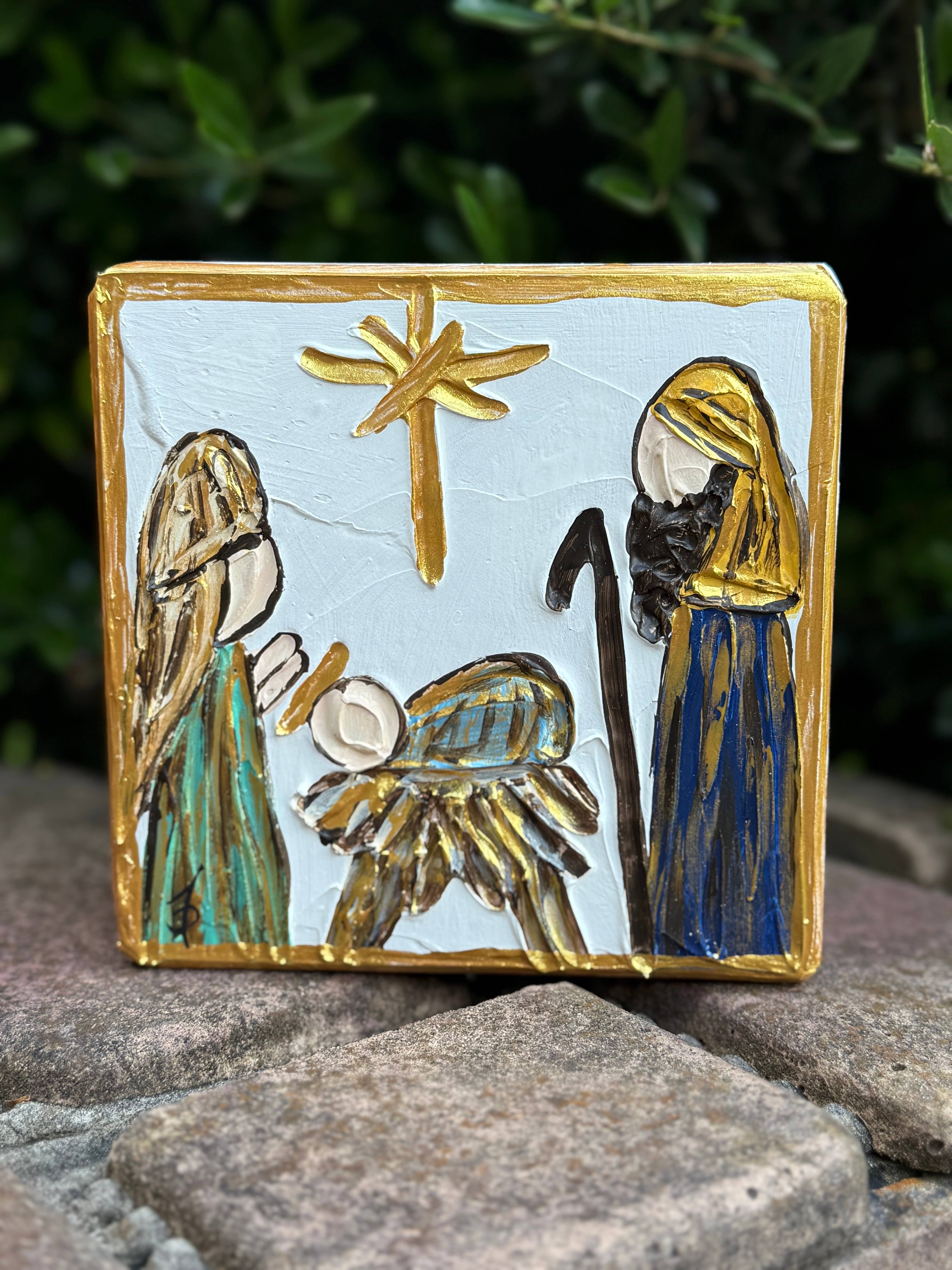 Framesaplenty - Venta al por mayor Decoración navideña - Pequeño bloque de arte de belén2