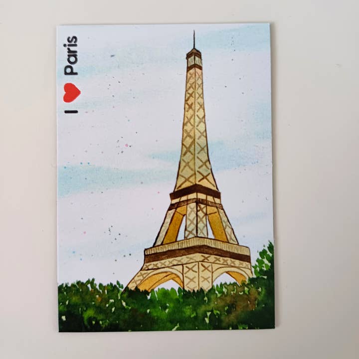 Christina Jenne Art and Design - Vente Aimants - Aimant de réfrigérateur Tour Eiffel Paris - Souvenir de vacances5