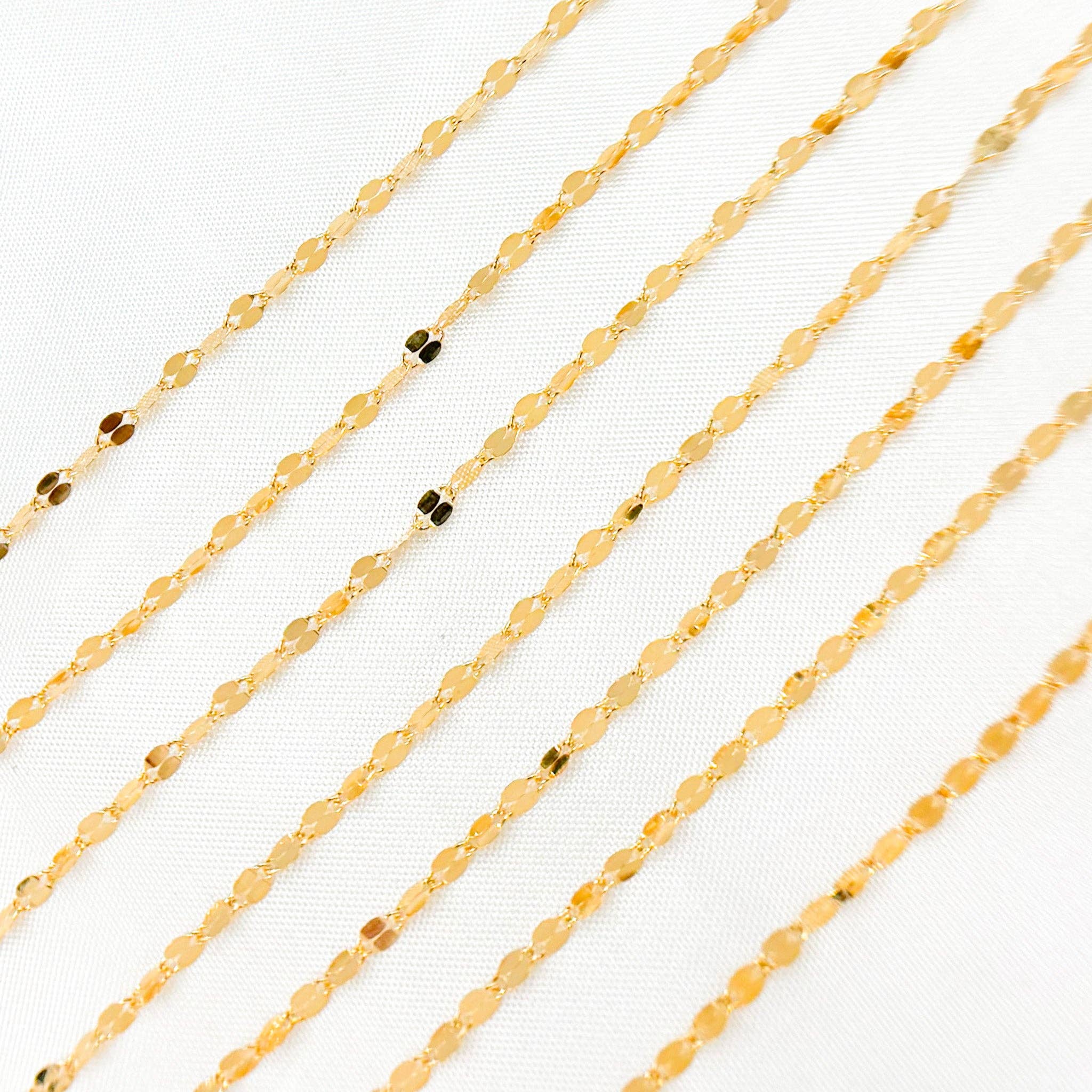 Jewels & Chains - Vente Collier maille et chaîne - V197GF. Chaîne à maillons plate en or 14 carats remplie d'or 14 carats2