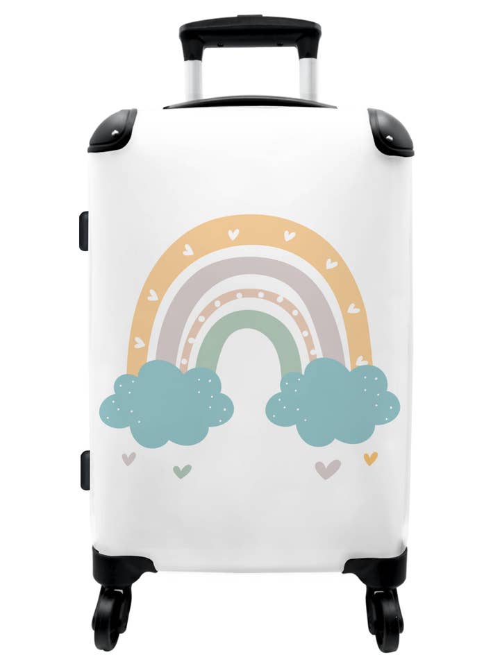 Koffer - Regenbogen - Mädchen - Herzen - Pastell für den Großhandel von MuchoWow