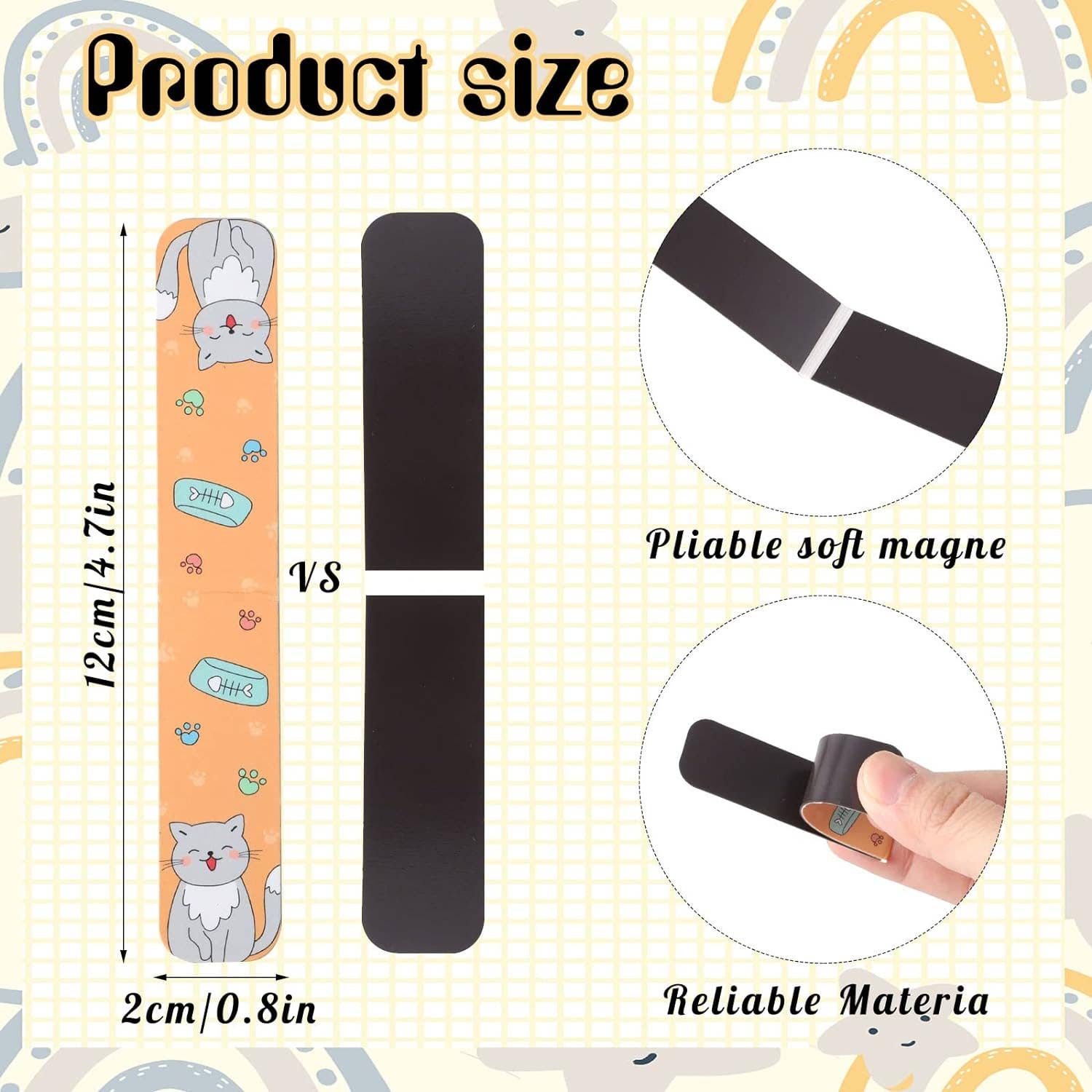 Scribble & Scroll - Wholesale Bookmark - Magnetic Bookmarks - Various Designs - Cats, Dogs, Floral2