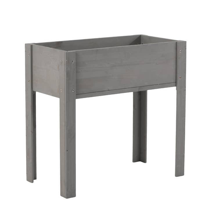 39F Inc. - Wholesale Planter Box - 31" Raised Garden Bed with Legs, Brown/Grey11