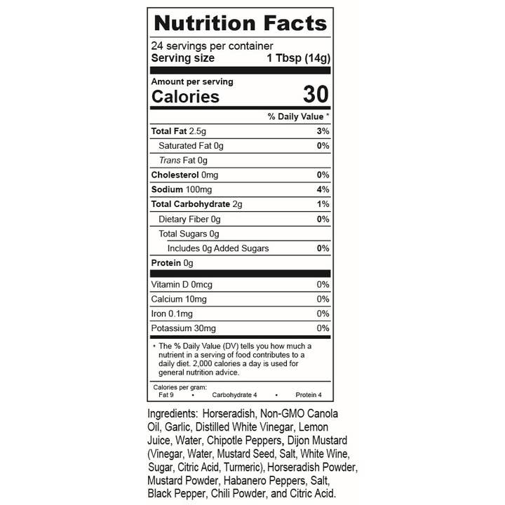 TorchBearer Sauces - Wholesale Sauce - Smokey Horseradish | 12oz Bottle| Savory, Smokey | Heat 2/102