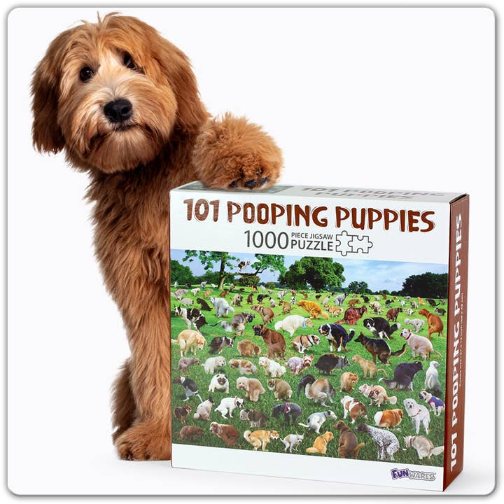 Funwares - Wholesale Puzzle - Adult - 101 Pooping Puppies 1000-Piece Puzzle, Birthday Gift, Gag