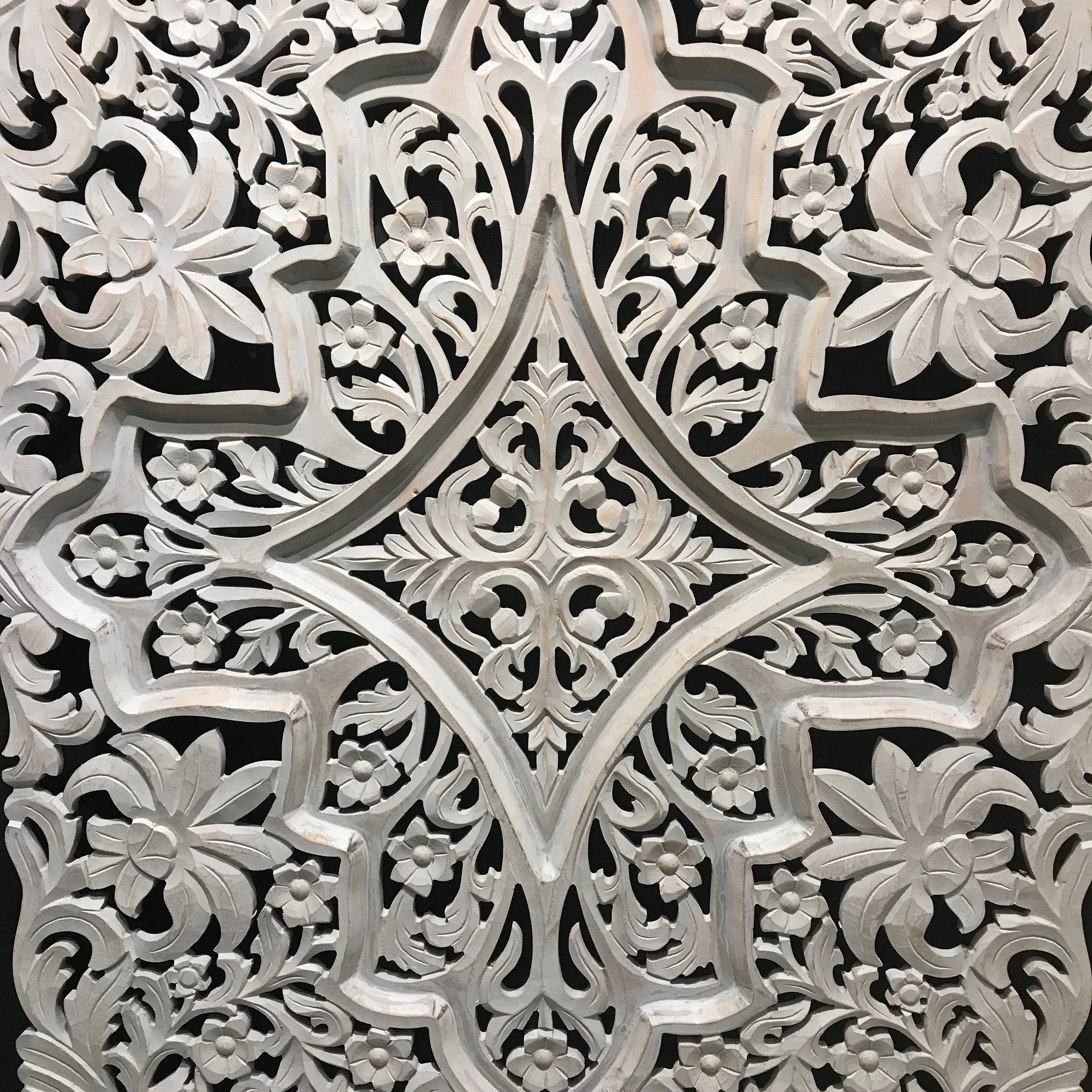 Wilco Home - Venta al por mayor Papel pintado 3D - Placa de pared tallada en 3D de Costa de Marfil, tallada a mano, de la India8