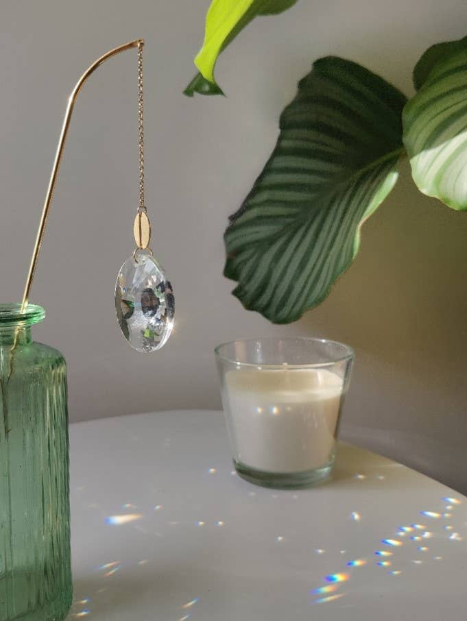 Atelier Intuitive - Vente Attrape-soleil - MAIA • Suncatcher à planter en laiton et cristal0