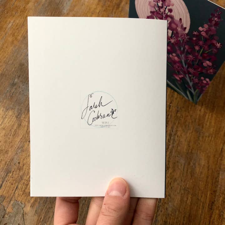 Sarah Cochran Artist - Wholesale Stationery/Notecard Set - Fireweed and Moth Notecard - Alaska Card - Nature Gift4