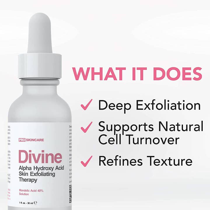 Divine Derriere - Wholesale Facial Peel - Divine Derriere Mandelic Acid 40% Chemical Peel for Face 1oz1