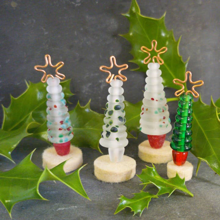 A Little Trinket - Wholesale Christmas Decoration - Lampwork Glass Mini Christmas Tree Ornament - Free standing16