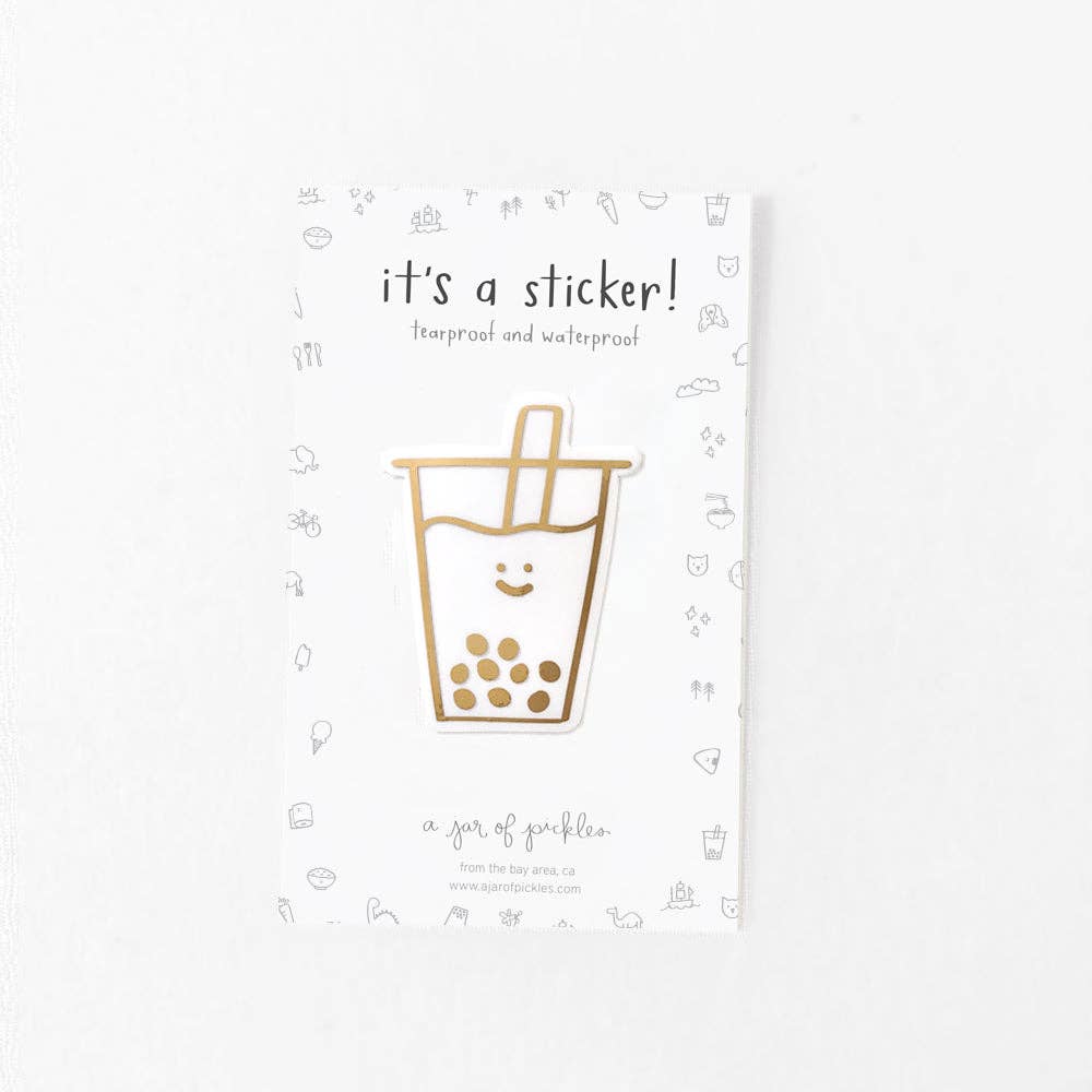A Jar Of Pickles – Engroshandel Klistermærke – Boba Guldfolie Vinyl Sticker