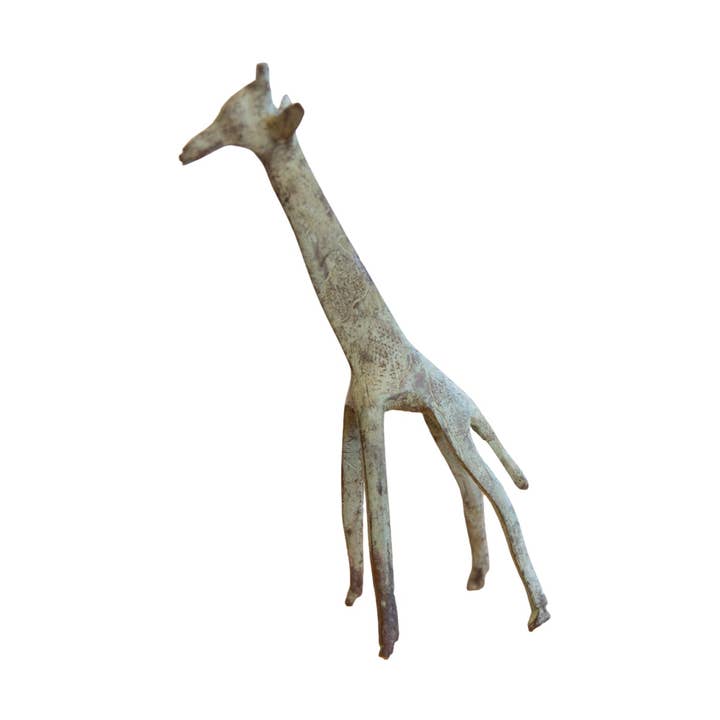 Giraffa africana vintage brillantemente ossidata per la vendita all'ingrosso da parte di Old New House