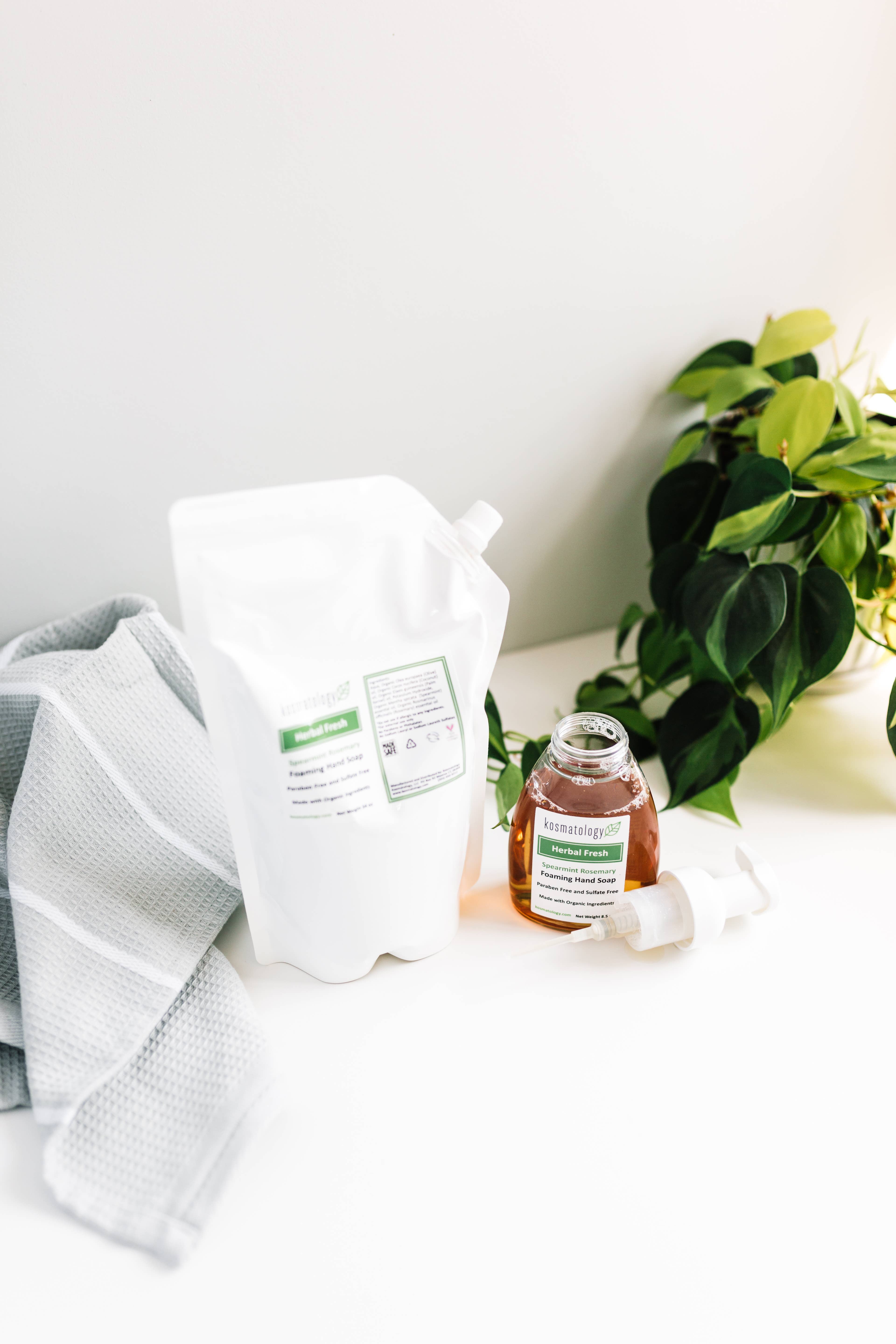 Kosmatology - Wholesale Hand Soap/Wash - Spearmint + Rosemary Foaming Hand Soap Refill | Organic 34oz2