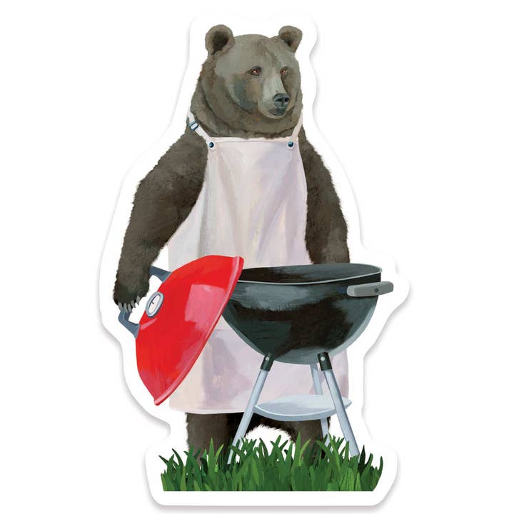Autocollant Grillin Grizz pour la vente par 23rd Day Paper Goods