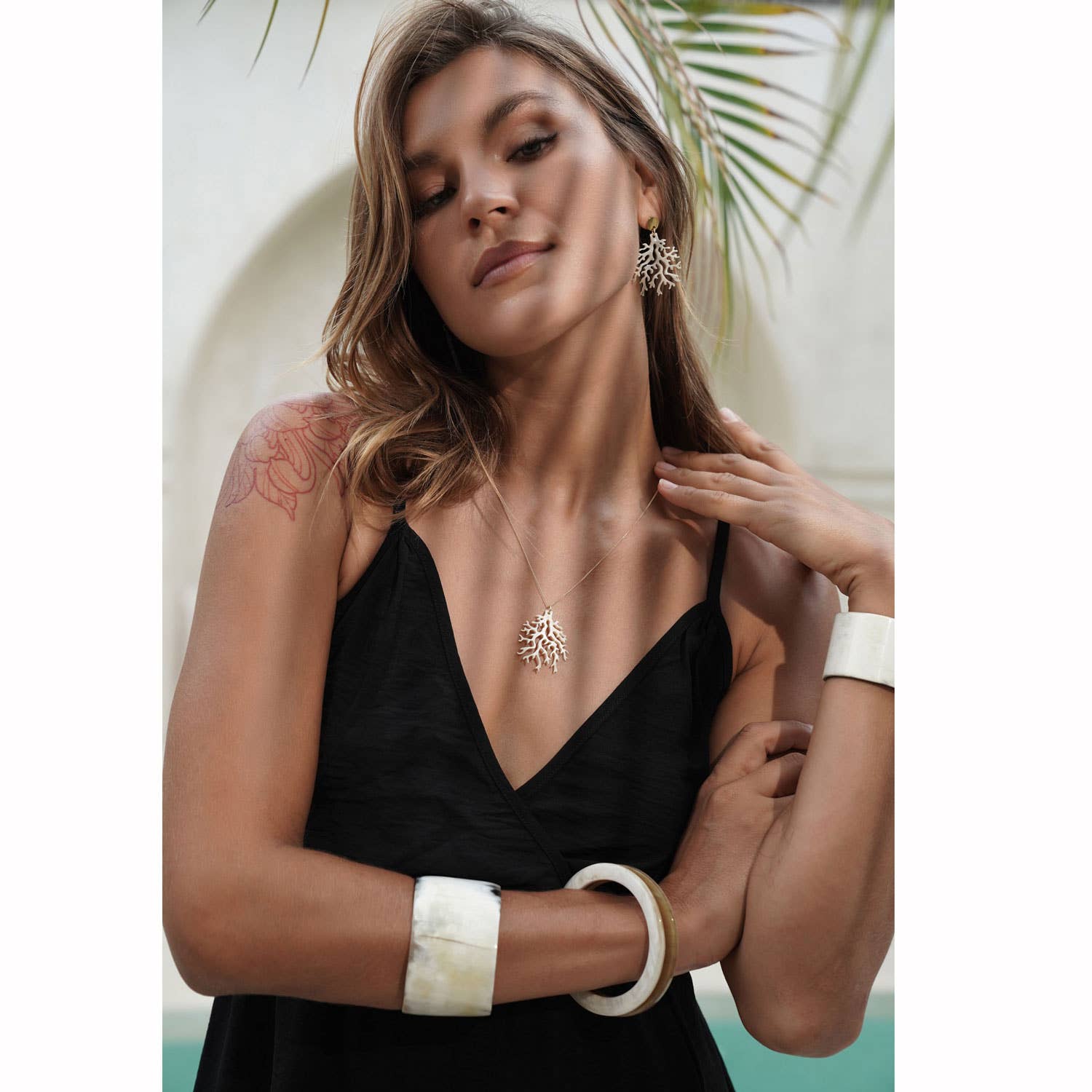 BRANCH JEWELLERY – Pulseira por atacado – Pulseira de Bracelete de Chifre Natural Branco - Presente para o Dia das Mães1