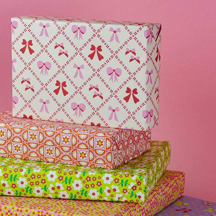 My Darlin' - Wholesale Flat Wrap - The Bow Show (Pink Edition) Holiday Wrapping Paper5