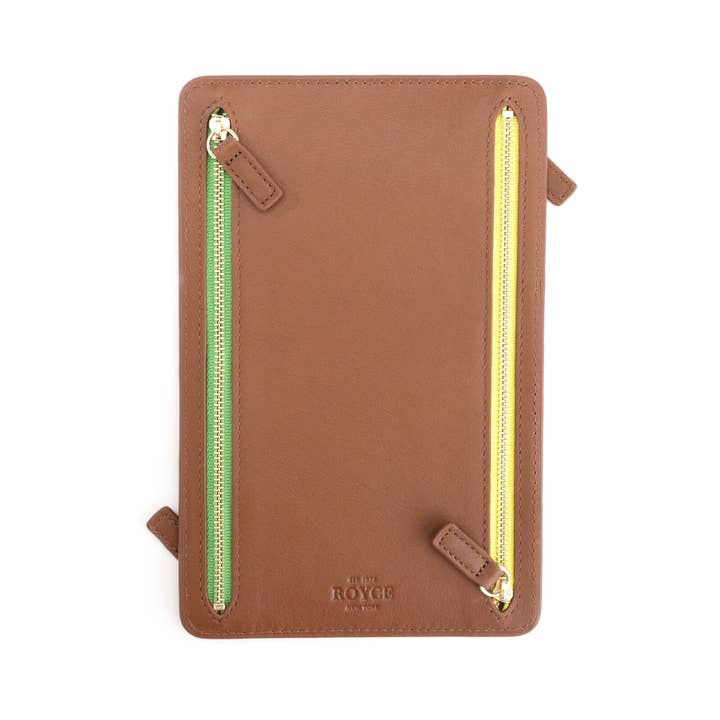 ROYCE New York – Großhandel Reisebrieftasche – Reise-Organizer mit RFID-Schutz und vier Reißverschlüssen aus echtem Leder3