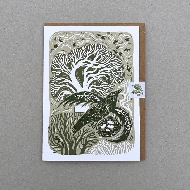 Folded Forest – wholesale Everyday greeting card – Greetings Card - Woodland Bird3