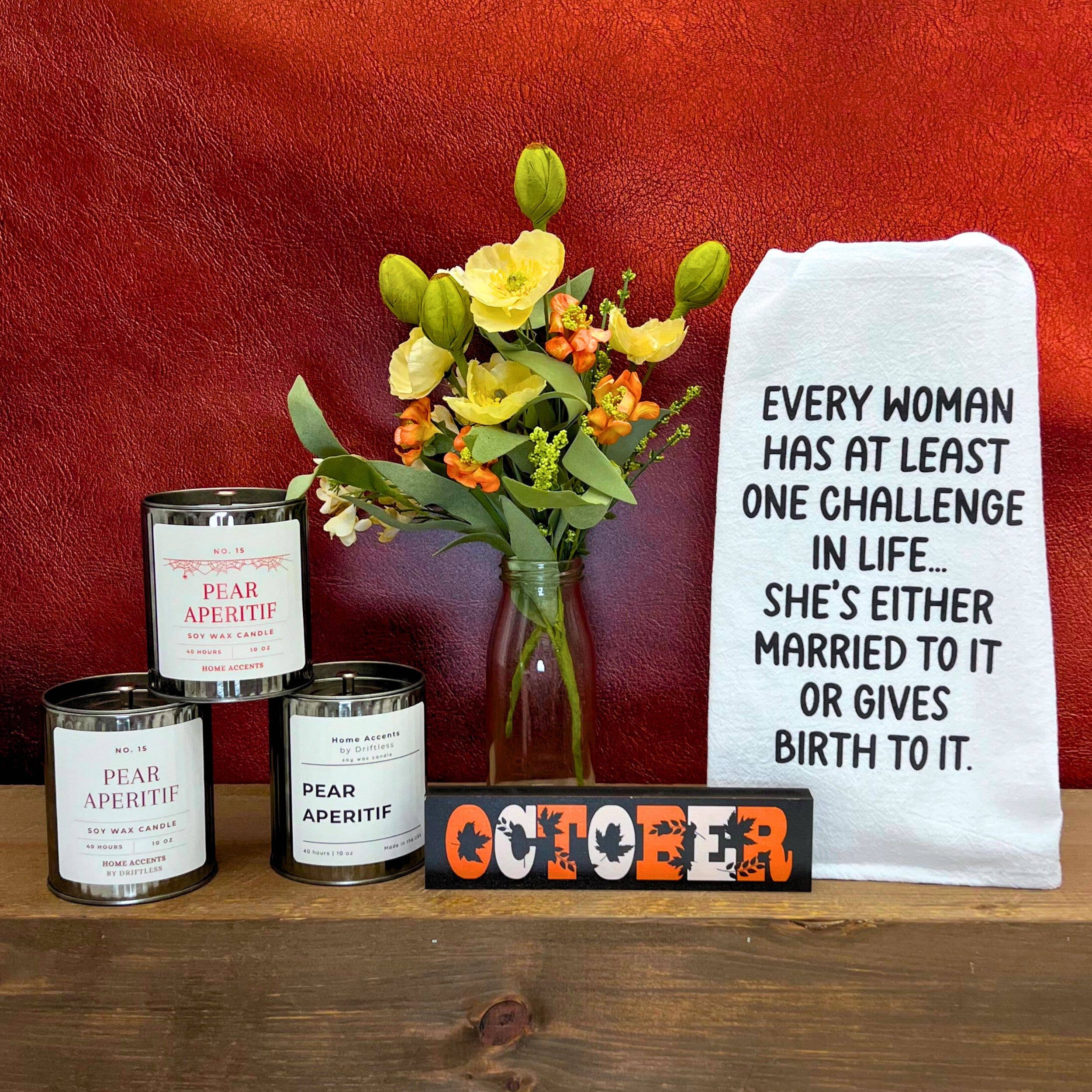 Home Accents By Driftless - Wholesale Jar/Filled Candle - Pear Aperitif Vintage Farmhouse Soy Candle - Fall Decor1