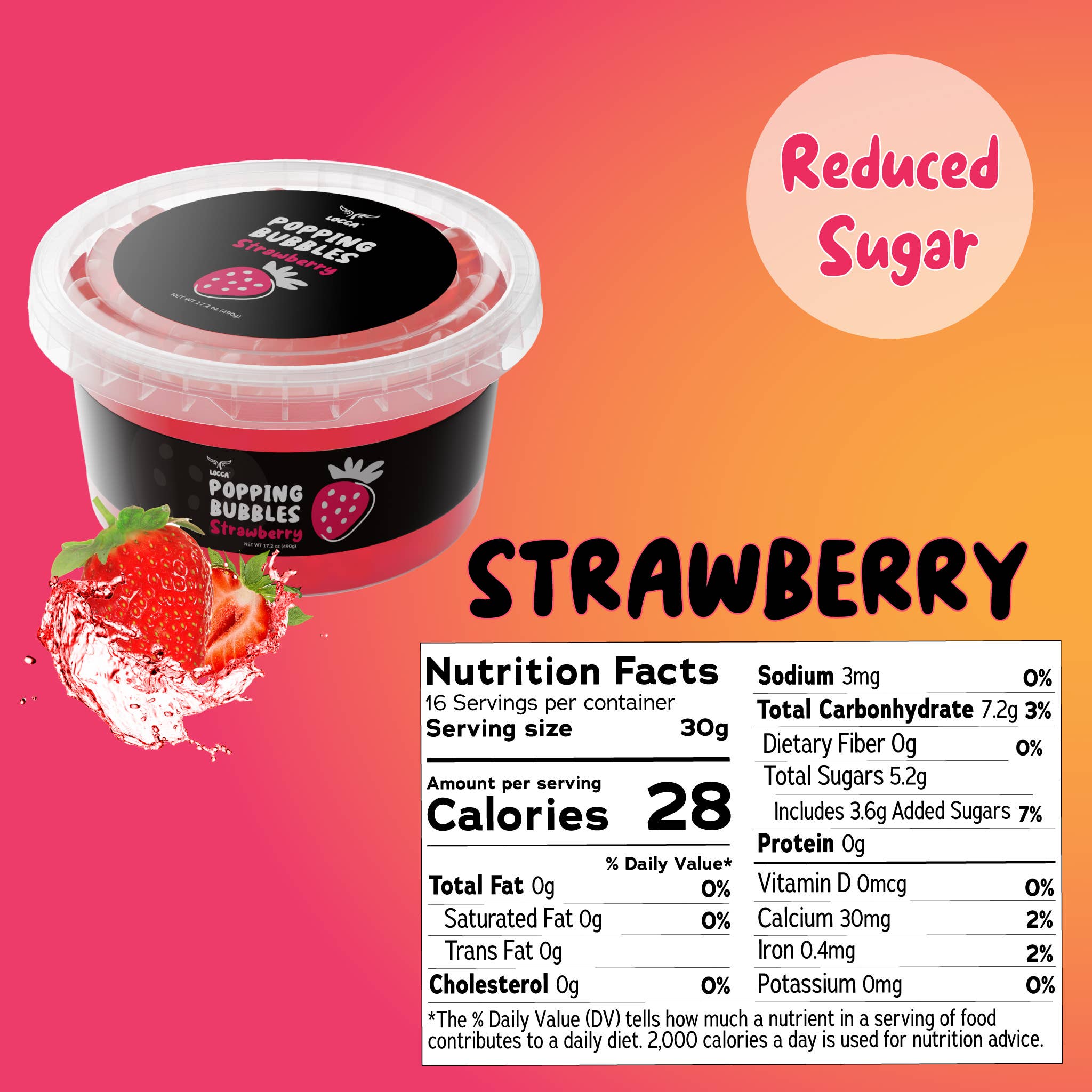 Locca - Wholesale DIY Drink Kit - Locca Popping Boba Pearls with Real Fruit Juice 17oz6