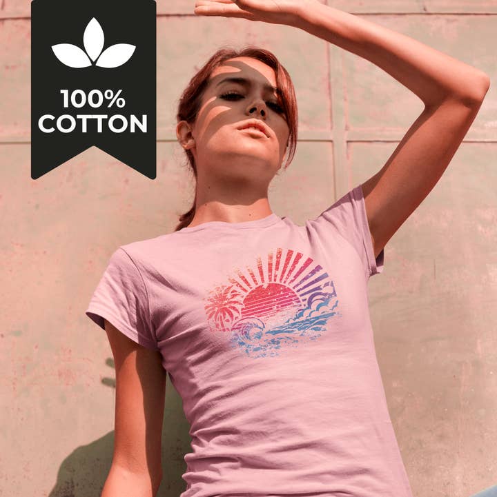 Running With Wolves - Wholesale Screen Printed T-Shirt - Women's - Morning Sun6