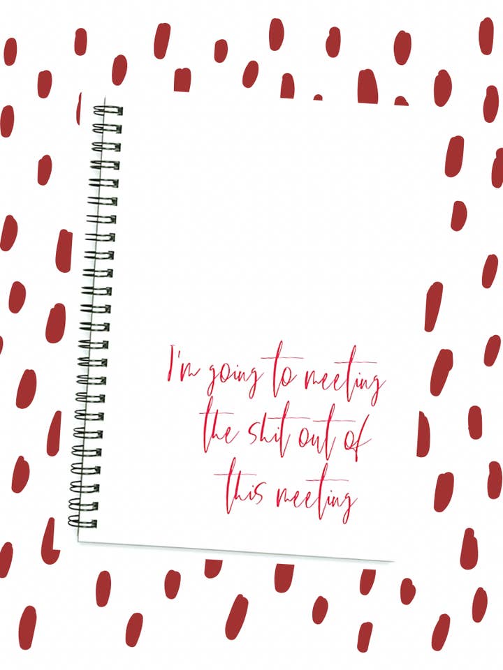 Ik ga de shit uit deze vergadering halen A4 of A5 spiraalgebonden notitieboekje Keuze uit harde of zachte kaft. voor wholesale door Dottie Wombat
