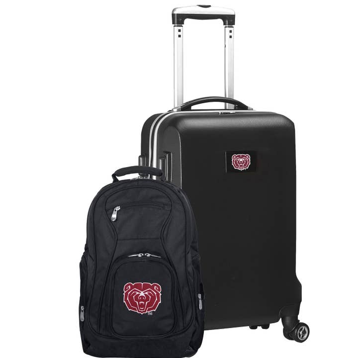 NCAA Missouri State Bears Deluxe 2 Piece Backpack & Carry-On Set for wholesale by Mojo Licensing