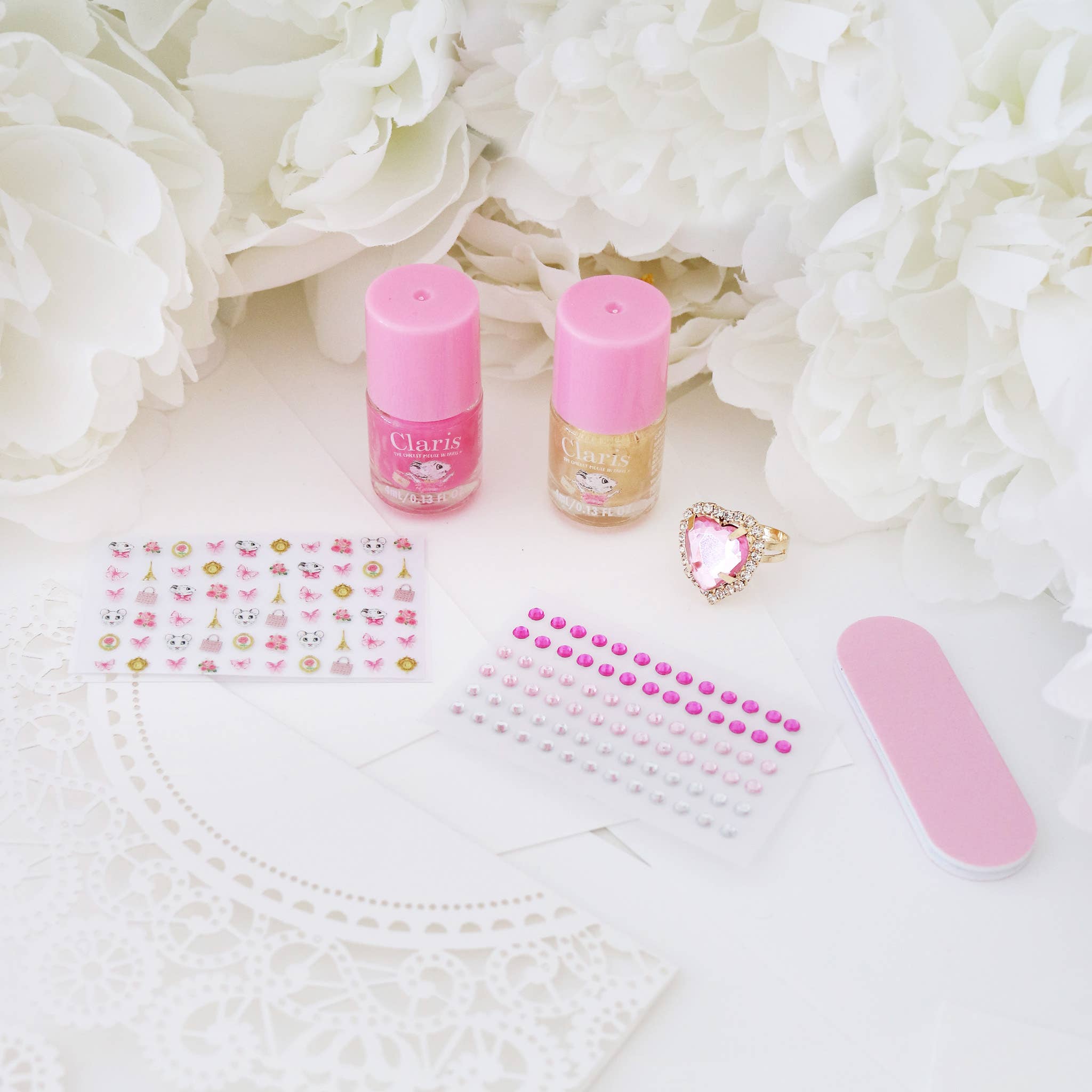 Pink Poppy USA - Vente Vernis à ongles – enfant - Claris la souris la plus chic de Paris Coffret Cadeau Ongles | Lot de 11