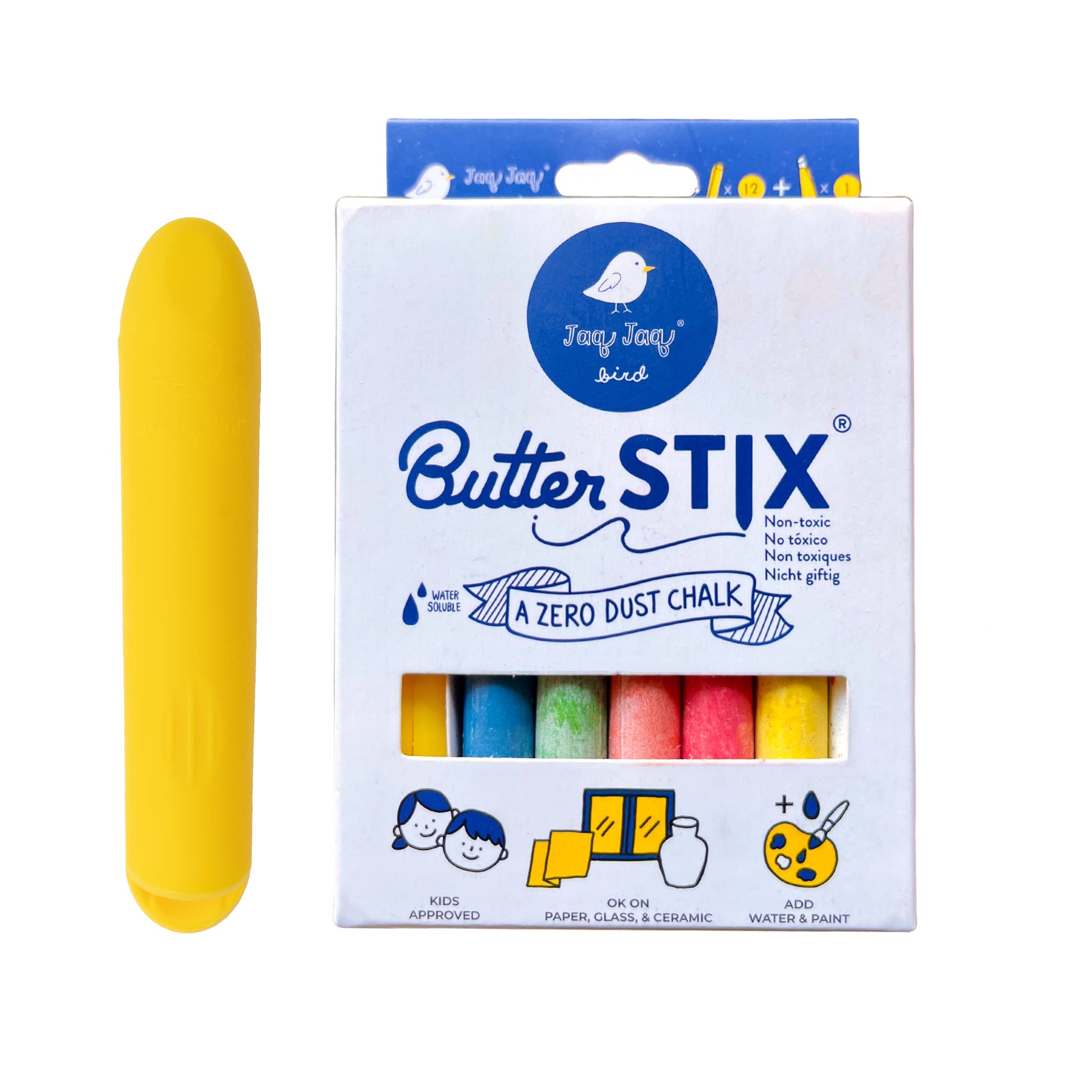 Jaq Jaq Bird – wholesale Chalk – ButterStix® - Dustless Chalk Colors with Holder 12 pcs3