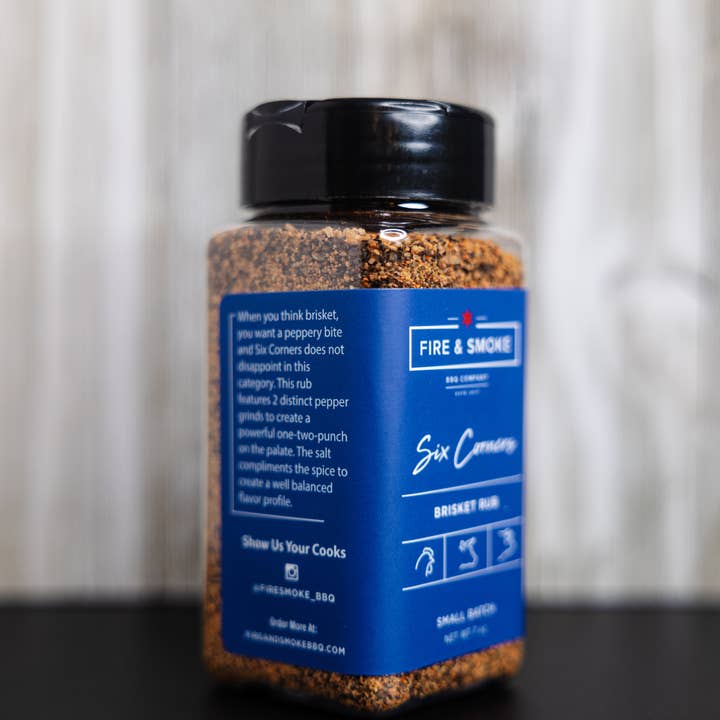 Fire & Smoke BBQ Company - Vendita all'ingrosso Mix di spezie - Six Corners - Rub per Brisket2