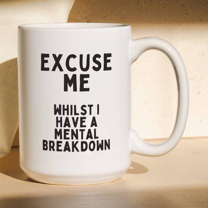 Excusez-moi | Tasse pour la vente par Wisdom and Wonder Designs