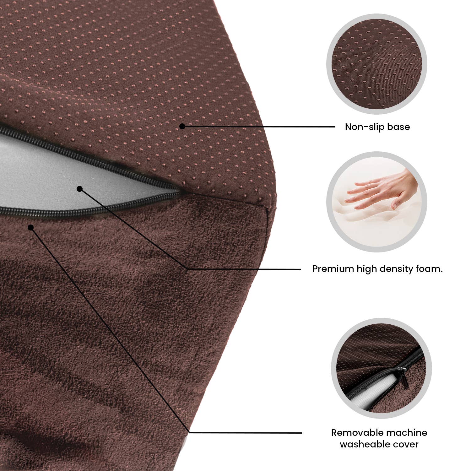 Precious Tails - Wholesale Pet Steps & Ramps - Cat/Dog - Precious Tails High Density Foam Sherpa 3 Steps Pet Stair4