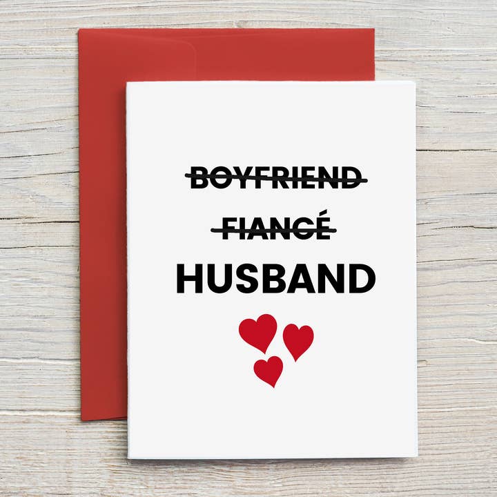 Card "Boyfriend Fiancé Husband" for wholesale by Pentionery