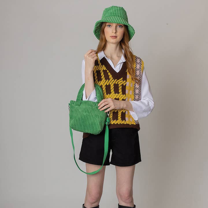 Fashion City - Wholesale Vissershoedje - Dames - Bucket Hat van stevig corduroy4