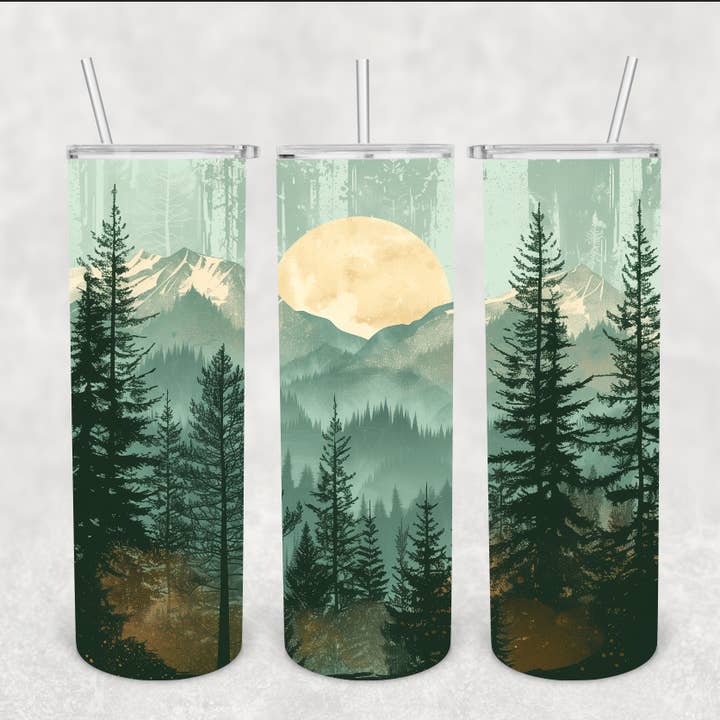So Peachy Designs - Wholesale Insulated Mug/Tumbler - Mountain Tumbler, Mountain Scenic View Cup 1