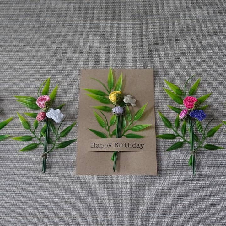 Knuffelsenzo - Wholesale Artificial Flowers - Bouquet card, Congratulations, Happy Birthday0