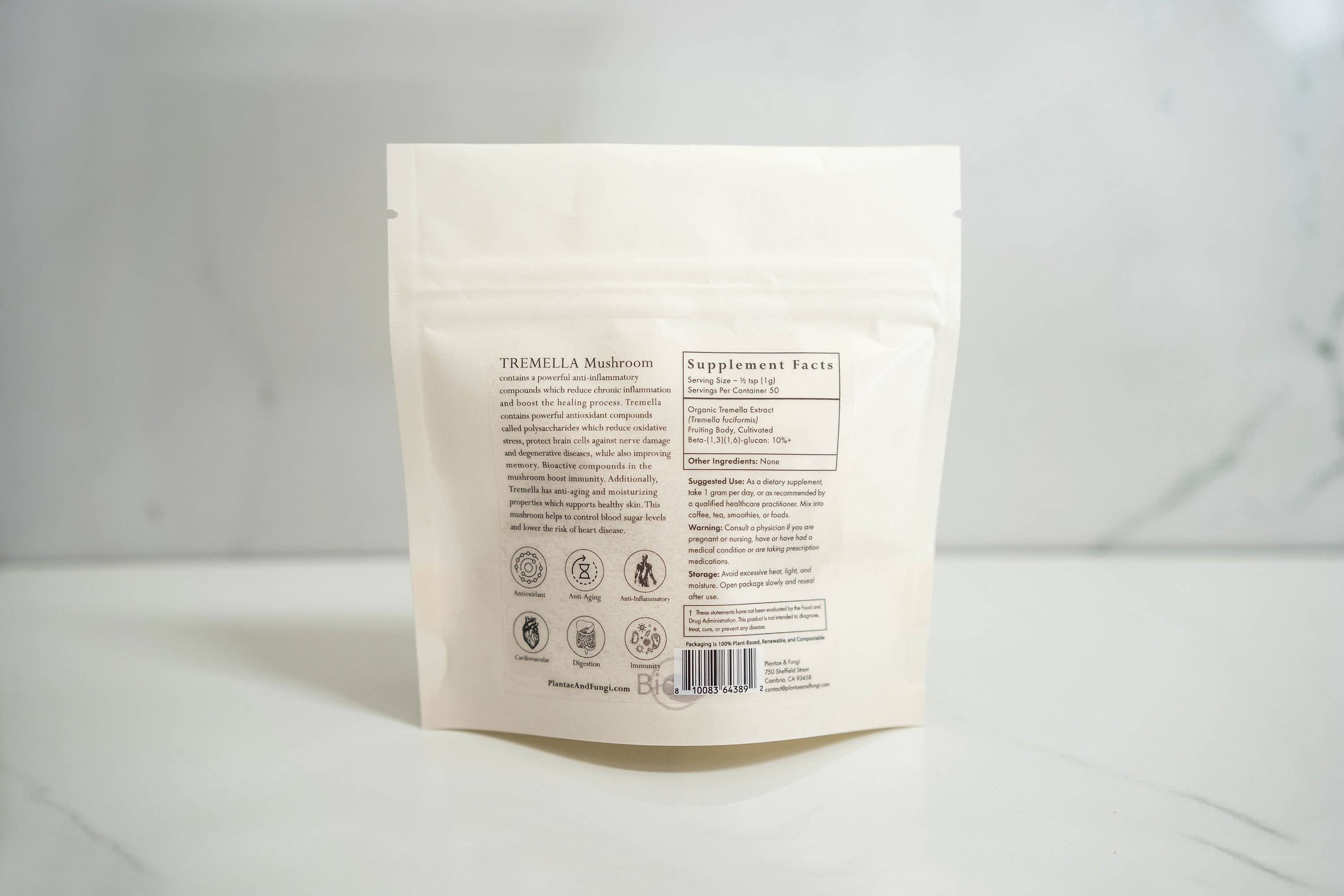 Plantae & Fungi – wholesale Protein/superfood powder – Tremella Mushroom Powder - organic 1:1 extract1