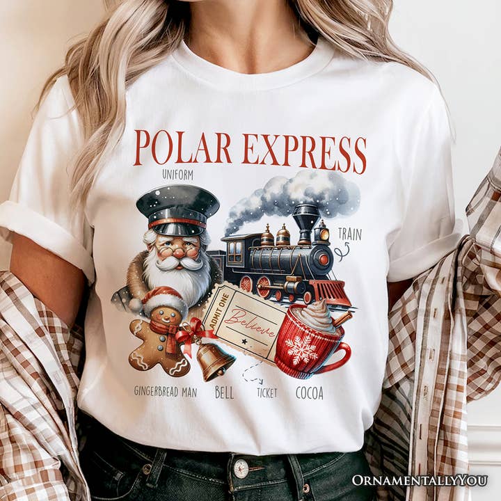 Polar Express Christmas T-Shirt, Vintage Holiday Santa Tee for wholesale by OrnamentallyYou